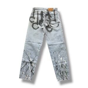 Vintage Levi's 550 33x32 Custom Painter Jeans